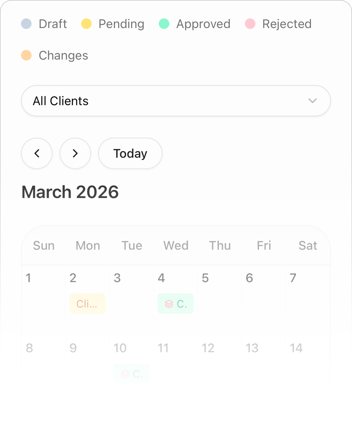 Appruuv content calendar